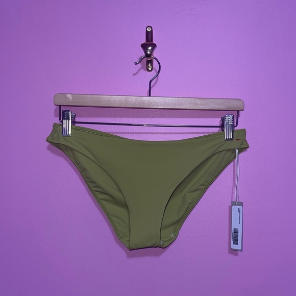 Everlane Bikini Bottom Women's Size Small Green Pepper Moderate‎ Coverage NWT - Picture 2 of 13